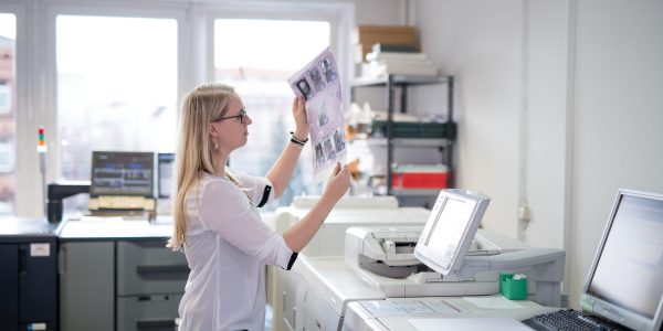 Prüfen des Druckbildes nach dem Druckvorgang