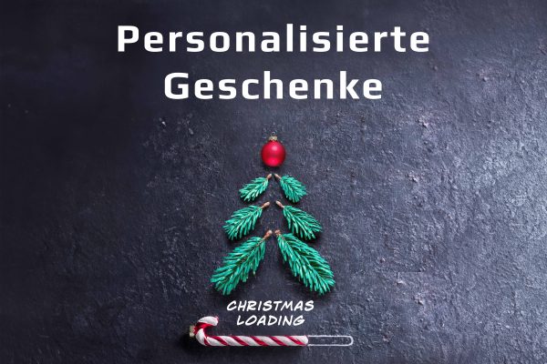 Werbebanner für personalisierte Geschenke für Weihnachten bei SCHARLAU