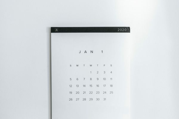 Bild von einem schlichten Wandkalender